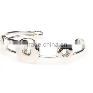 New Design Fashion Stainless Steel Bangle Snap Button Charm Bracelet From China thumbnail-5
