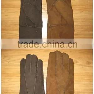 China Manufacturer Fashionable 100% Natural Sheepskin Leather Gloves Colorful thumbnail-3