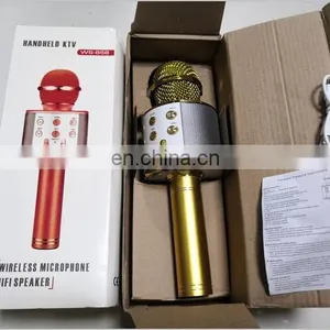 Good Quality Sound Ws858 Mini Wireless Karoke Magic Sound 3-In-1 Handheld Karaoke Directly Factory Wireless Microphone thumbnail-3