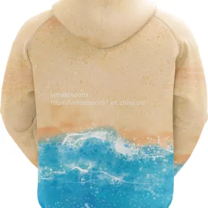 Fashion New Traditional Hoodie With Blue Sea Pattern thumbnail-2