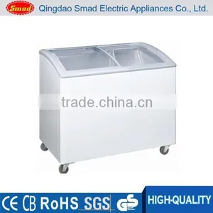 Curved Slide Glass Door Freezer Curved Freezer for Ice Cream thumbnail-2