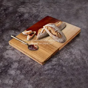 Customized Acacia Wood Splicing Rubber Wood Chopping Board Cutter Vegetable Meat Cheese Kitchen Solid Wooded Cutting Boards thumbnail-2