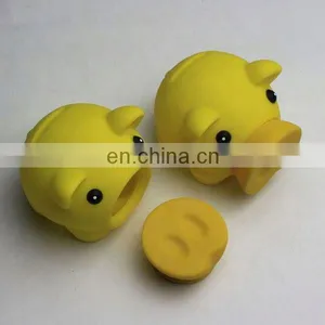 Cheap Unbreakable Wholesale Custom PVC Pig Shaped Money Saving Box Plastic Piggy Bank thumbnail-1