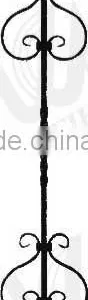 GYD-15Ba075 Simple Design Wrought Iron Model Iron Railing thumbnail-1