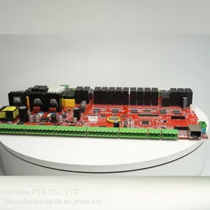 Red Soldermask Industry Control Electronics PCB Assembly thumbnail-1