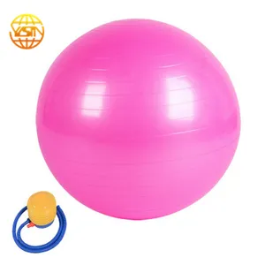 Eco-Friendly Red Yoga Balls Custom Color Gym Exercise Anti Burst PVC Yoga Ball thumbnail-1