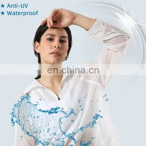 Wholesale Waterproof Outdoor Fitness Sun Protection Clothing Workout Running Sports Anti-UV Yoga Jacket Women's Rashguard thumbnail-1