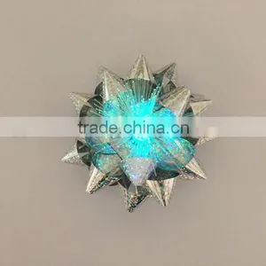 LED Lighting Gift Decorate Star Ribbon Bow, Holiday Ligthing Iridescent Loops Bow thumbnail-6
