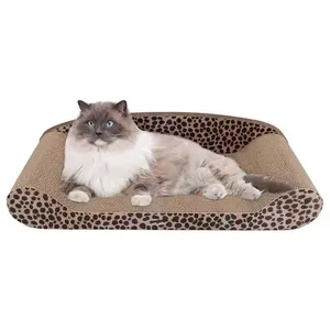 MEOW LOVE Custom 24 Inch Cat Scratcher Cardboard Sofa Extra Large Size Cat Scratcher for Indoor Cats thumbnail-1