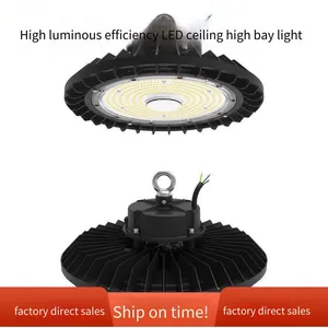Microwave Induction Led Industrial and Mining Lamp, Ufo Flying Saucer Lamp, Ceiling Lamp for Stadiums, High Luminous Efficacy, Energy-saving and Power-saving Lighting for Workshops and Rooms thumbnail-1