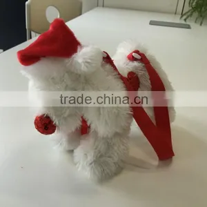 Christmas Hot Sale Plush Dog Toy Bag With Bling Bling Sequin Heart Appliques thumbnail-1