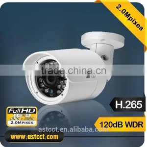 H.265 2.0MP 120dB Super WDR BLC HD IP Color IR Mini Bullet Camera With 2.0 Megapixels Panasonic 34229 CMOS thumbnail-1
