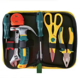 8pcs Oxford Zipper Pouch Household Tool Kit Type B, Hammer Included Compact Home Repair Tool Bag thumbnail-1