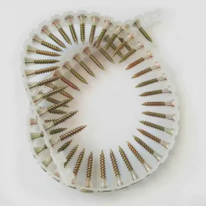 China Manufacturer Magazine Screws Plastic Strip Coarse Thread Yellow Zinc 25/35/40mm for Metal Studs, High Hardness thumbnail-4