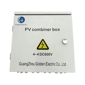 4 In 4 Out 1000V PV Combiner Box DC600V, IP65 Outdoor Solar PV Junction Box 32A Solar Photovoltaic Combiner Box for Solar Power System thumbnail-4