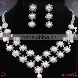 2016 Beads Jewelry Set Bridal Diamond Beads Exquisite Necklace Earring Set Supplier's Choice thumbnail-1