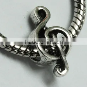 Lead Free Nickle Free Music Symbol Zinc Alloy Beads Fit Pandorar Bracelets and Necklace thumbnail-1