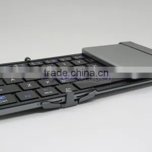 Universial Mini Portable Folding Auminum Wireless Foldable Bluetooth Keyboard for IOS Andriod Windows PC Tablets thumbnail-3