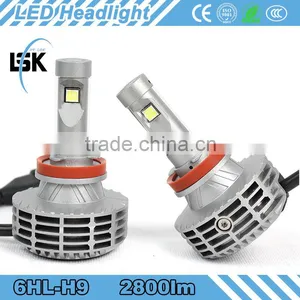 Five Color 3000k 4300k 6500k 8000k 10000k High Power Aluminum Led h9 Headlight Single Beam With Strong Dissipation thumbnail-1