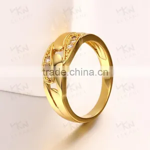 New Hong Kong Gold Plated Jewelry Wedding Ring Wholesale thumbnail-1
