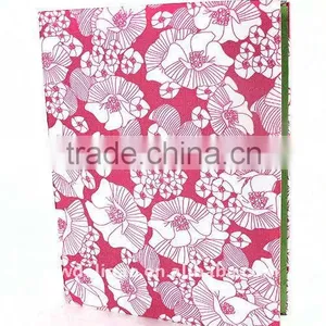 Color Flowers Weaving Cloth Wrapping Ring Binder Desktop File Folder for Office Stationery Cardboard A4 or FC Size thumbnail-1