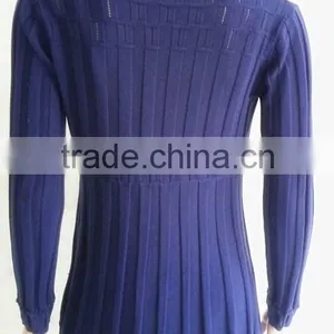 Long Sleeve Knitting Wear Hollow-out OL Long Cardigan Coat thumbnail-3
