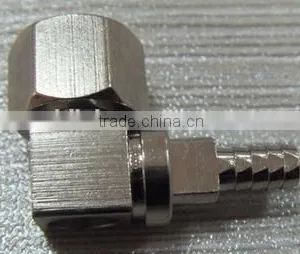 RF Coaxial Cable Connectors, Right Angle Female F Connector thumbnail-1