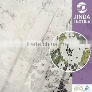 Wholesale White Embroidery Chemical Lace Embroidery Fabric Tablecloth thumbnail-1