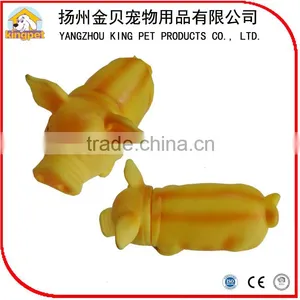Best Selling Eco Friendly Soft Funny Squeaky Rubber Toy Pig for Dog thumbnail-3