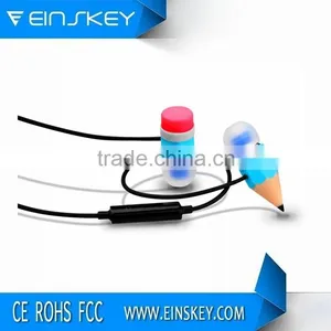 Newest Magic Pencil Stereo Earphone With Microphone and Volum Control SM-IP24 thumbnail-1