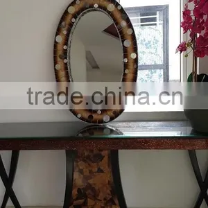 Side Wall Decorative Mirror Frame With Mother of Pearl and Moving Eggshell thumbnail-1