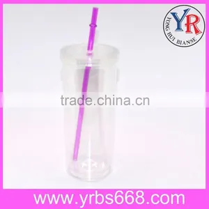 Wholesale Promotion Outdoor Travel Plastic Cups With Lid And Straw thumbnail-1