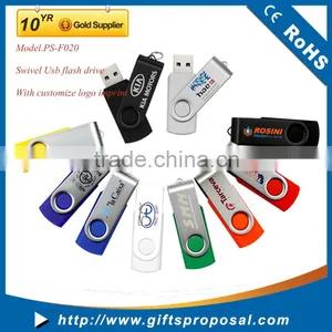 Plastic Swivel Promotional USB Flash Drive With OEM Logo thumbnail-1