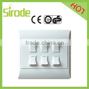 6 Gang One Way South Africa Multi Lighting Switch thumbnail-1