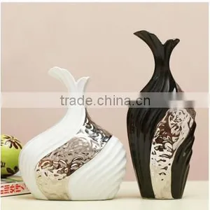 Wedding Hot Sell Decorative Silver Ceramic Vase for Home Deco thumbnail-1