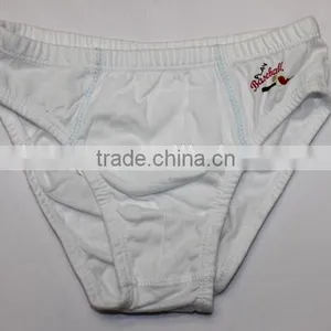 China Supplier Wholesale Kids Cotton Underwear Children White Color Briefs thumbnail-1