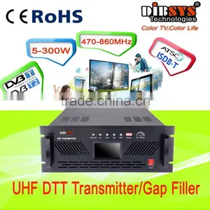 5-300W DVB-T2 DVB-T Low Power DTT UHF Transmitter/Gap Filler thumbnail-1