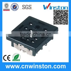 PT-14 General Miniature Black Color 300V 10A 14 Pins Square Type PCB Mouting Electro-magnetic Power Relay Socket With CE thumbnail-1