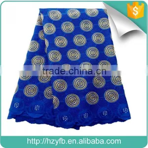 2016 High Quality Navy Blue Lace Fabric for Africa/african Embroidery Lace Fabric thumbnail-2