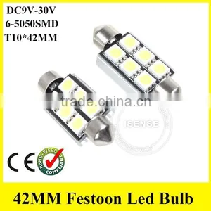6423 6461 6411 6413 6418 6423 6461 6486X 7456 FESTOON 42MM 6SMD -5050 CAR Mini Bulbs thumbnail-1