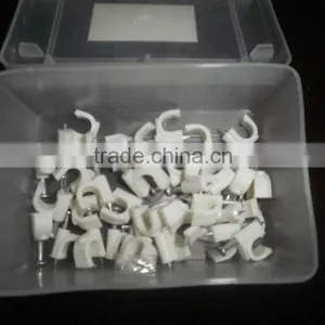White Flat Nail Wire Clip 14mm PE thumbnail-3