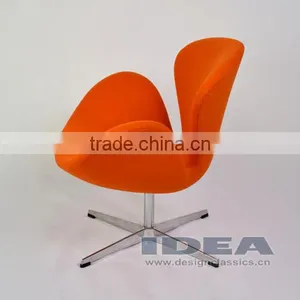 Replica Arne Jocabsen Swan Chair - Bright Orange Wool thumbnail-3