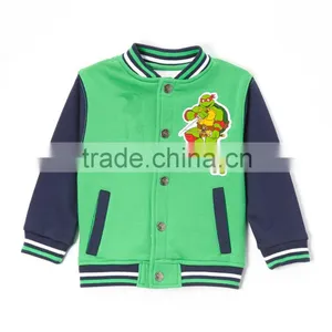 Kid's Active Color Jacket With Cartoon Pattern Varsity Jacket thumbnail-1