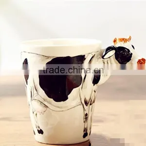 Cow 3D Creative Mug, Deer, Dog, Zebra, Horse, Chimpanzee, Elephant, Camel, Giraffe, Ji Wawa, Satsuma Mug thumbnail-1