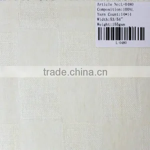 14*14 100% Linen Dobby Yarn Dyed Fabric thumbnail-1