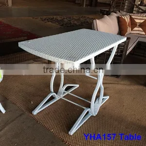 RATTAN FURNITURE PATIO LONG TABLE thumbnail-1