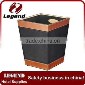 Promotional Faux Leather Square Dustbin thumbnail-1