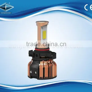 H4 H13 H16 9005 9006 COB Chips Golden Decoration Head Light 24 W thumbnail-2