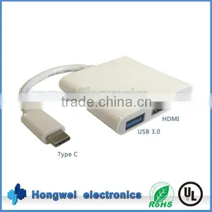3 in 1 C Type Adaptor USB 3.1 Adapters Type C to C / HDMl / USB 3.0 Female thumbnail-1