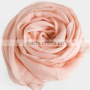 Colourful Polyester Chiffon Long Scarf in Solid Colour thumbnail-5